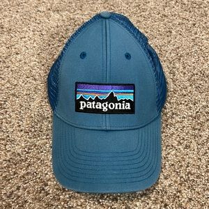 Used - Patagonia Logo Snapback Mesh Trucker Hat - Teal - One Size Fits All